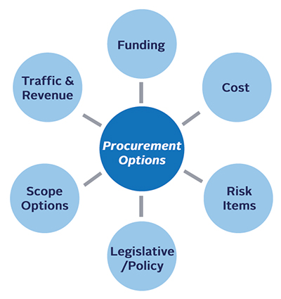 Procurement options infographic. 