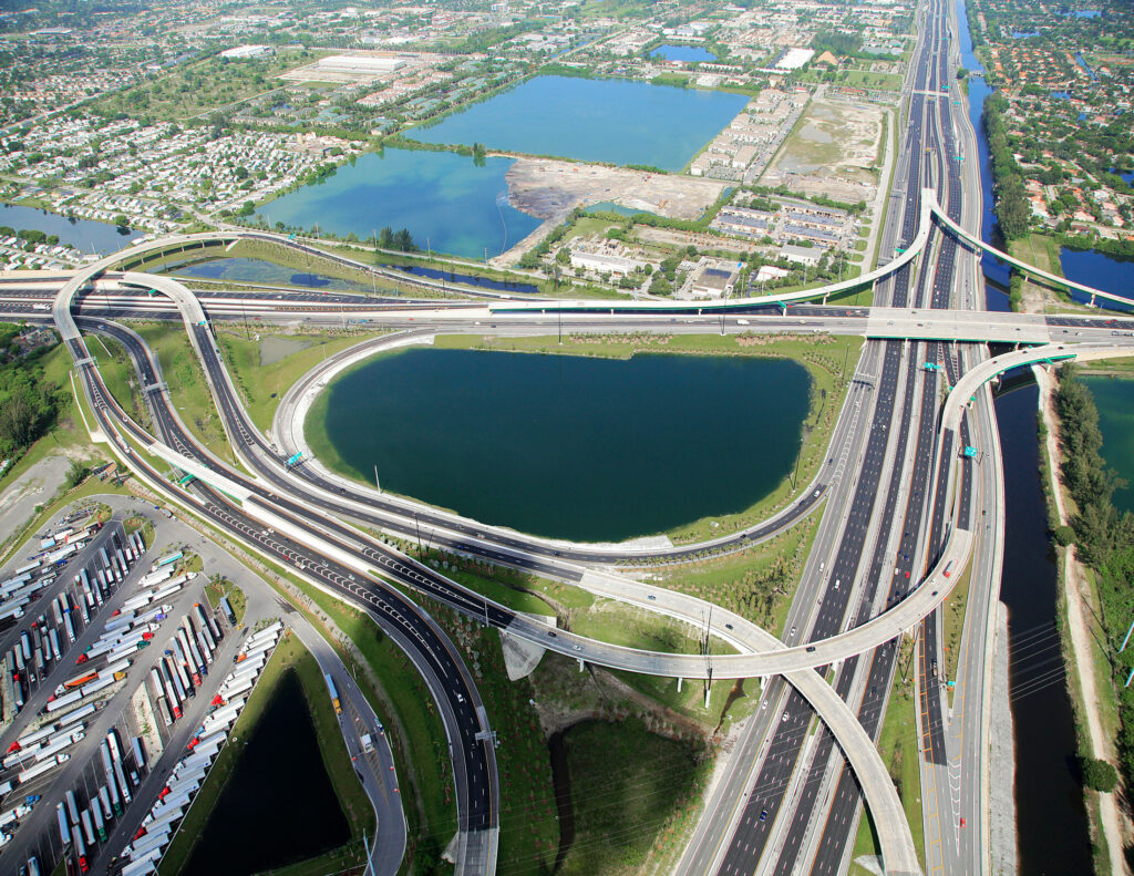 Aerial view of I-595