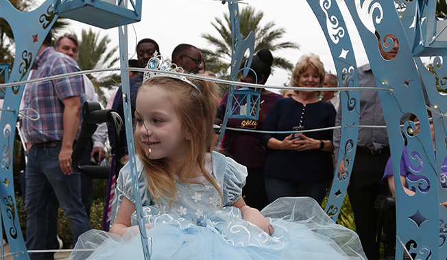 Cinderella wheelchair costume. 