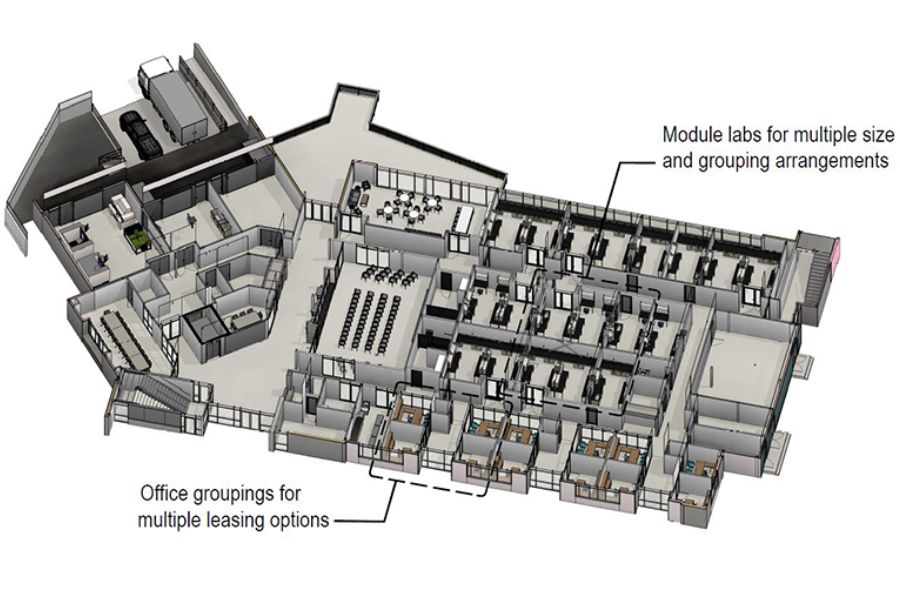 Graphic of laboratory.