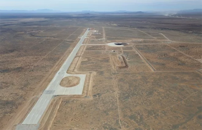 Bird's-eye view of a runway
