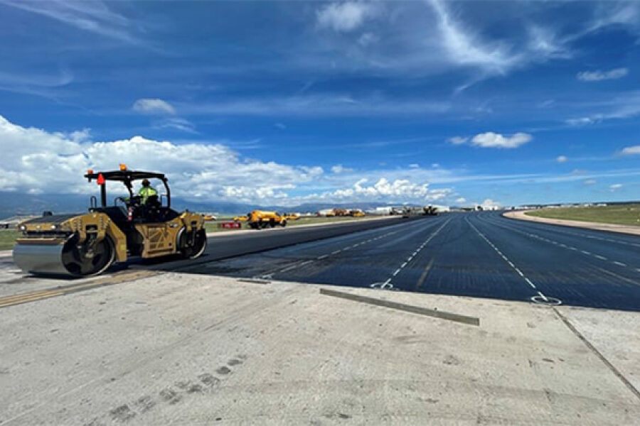 roller machine in a runway