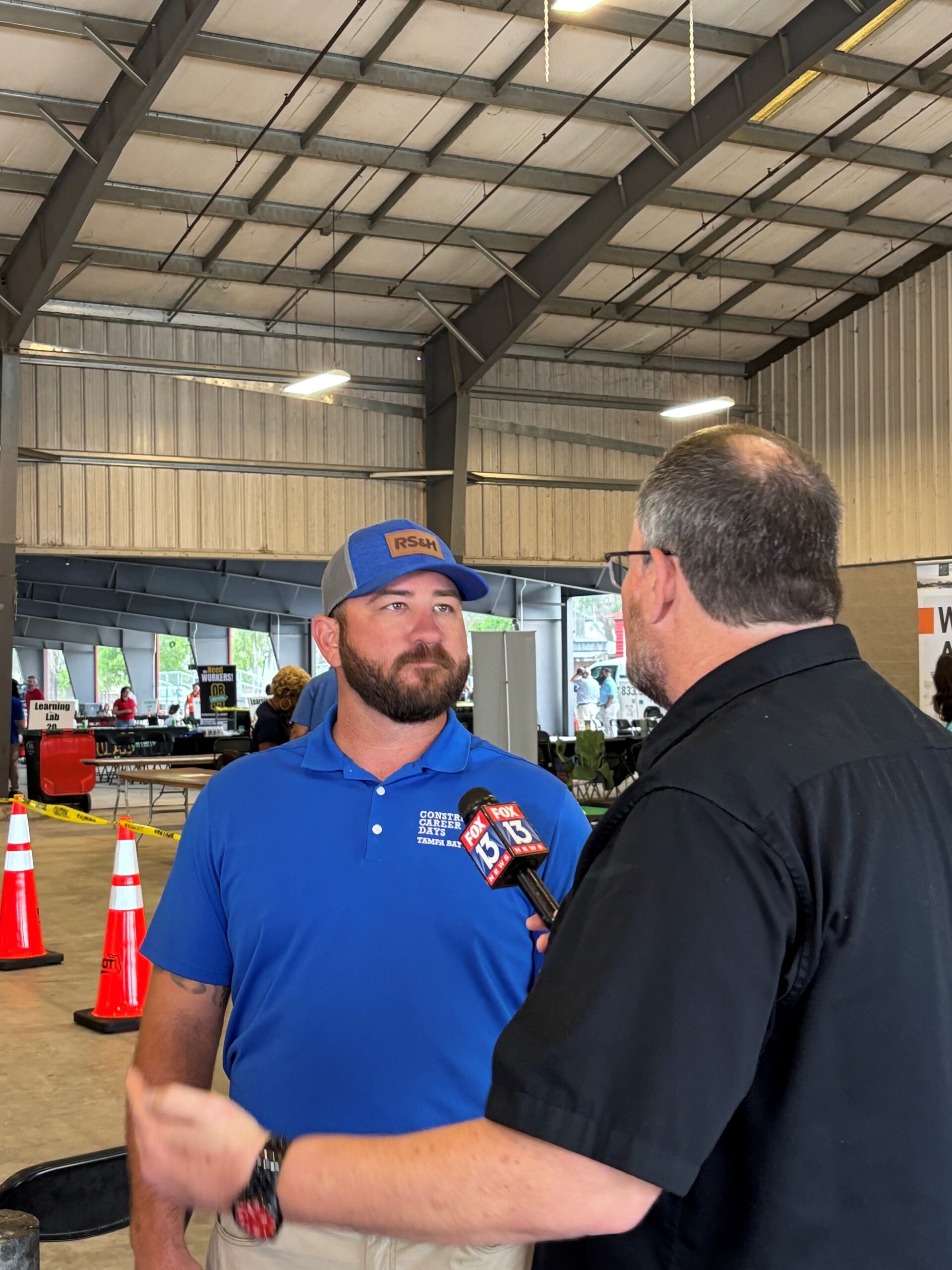 Brent Wilkins during news interview. 