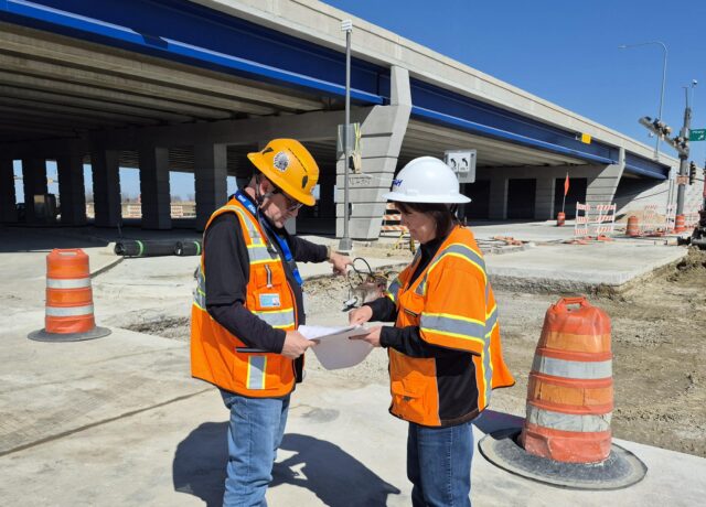 Sharla Bridges on a project site.