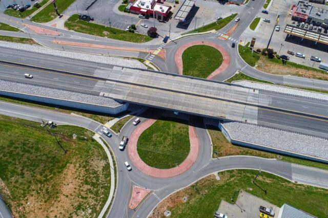 Ariel view of US 60 Rogersville.